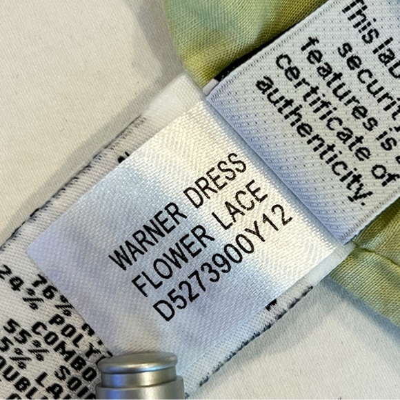 Diane Von Furstenberg Warner Flower Lace Dress Neon Green Silk Wool Mini Size 4 - Picture 12 of 15